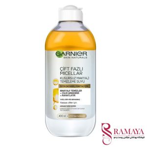 محلول پاک کننده آرایش صورت گارنیه مدل Argan حجم 400 میلی لیتر