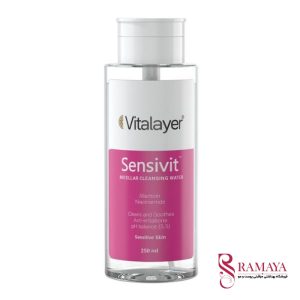میسلارواتر پاک‌ کننده صورت ویتالیر (Vitalayer) مدل سنسی ویت حجم ۲۰۰ میلی‌لیتر